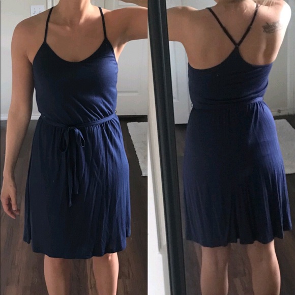 Old Navy Other - Beautiful navy Old Navy soft midi dress